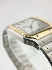 Cartier Santos Gold & Steel Silver Dial 40mm Automatic Men’s Watch W2SA0009