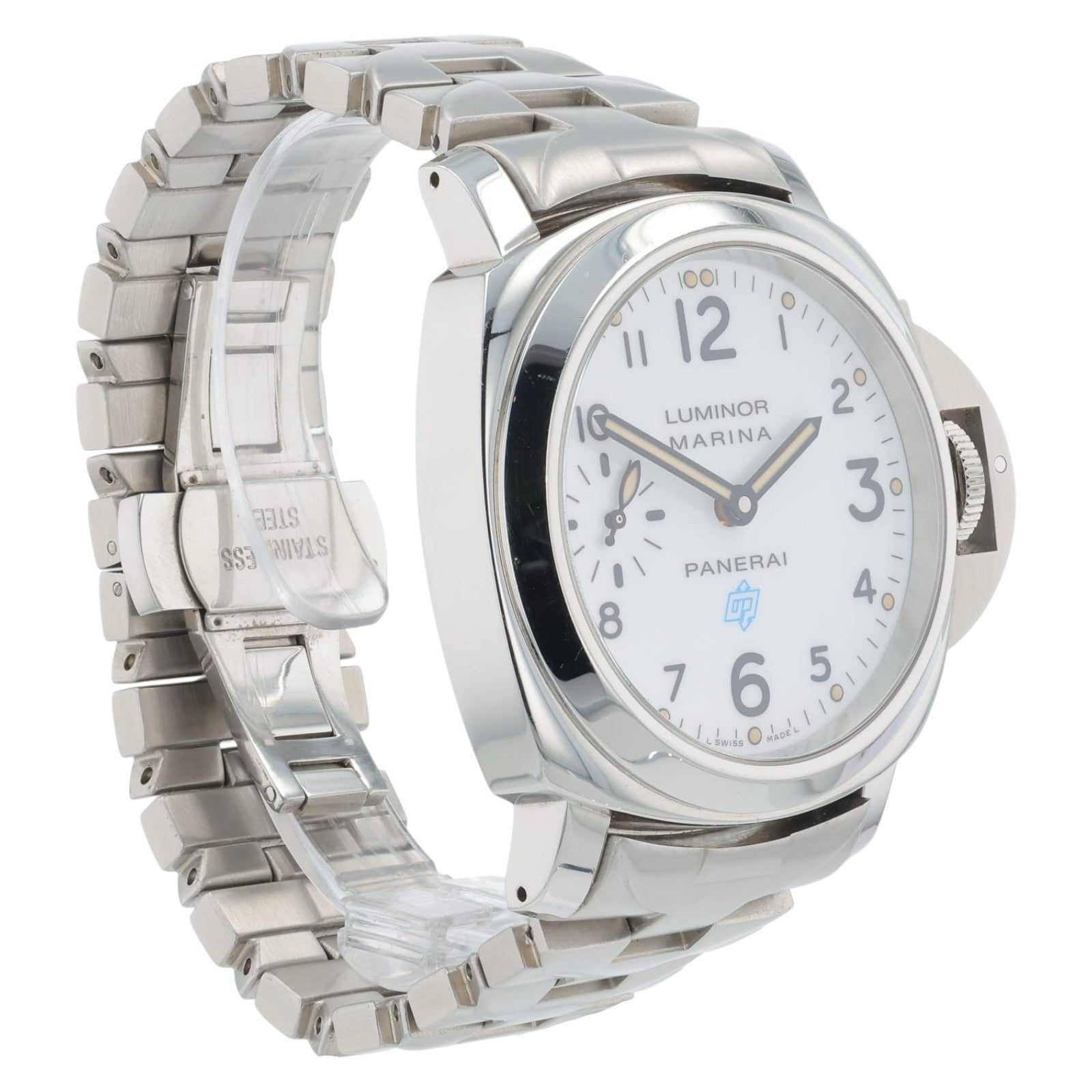 Panerai Luminor Marina Stainless Steel White Dial 44mm Manual Wind Mens PAM00778