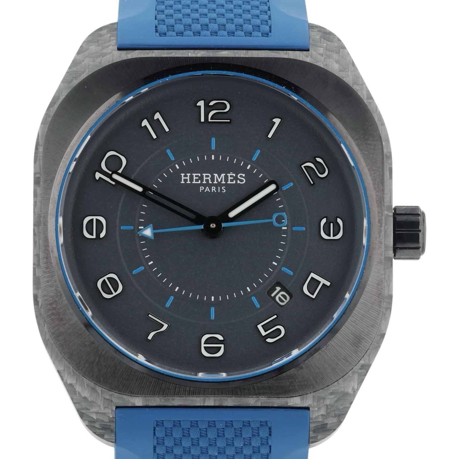 Hermes H08 Carbon & Titanium Gray Dial 42mm Automatic Movement Men’s Watch