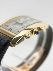 Cartier Tank Americaine 18k Yellow Gold 26x45mm Quartz Watch 1730 - Serviced