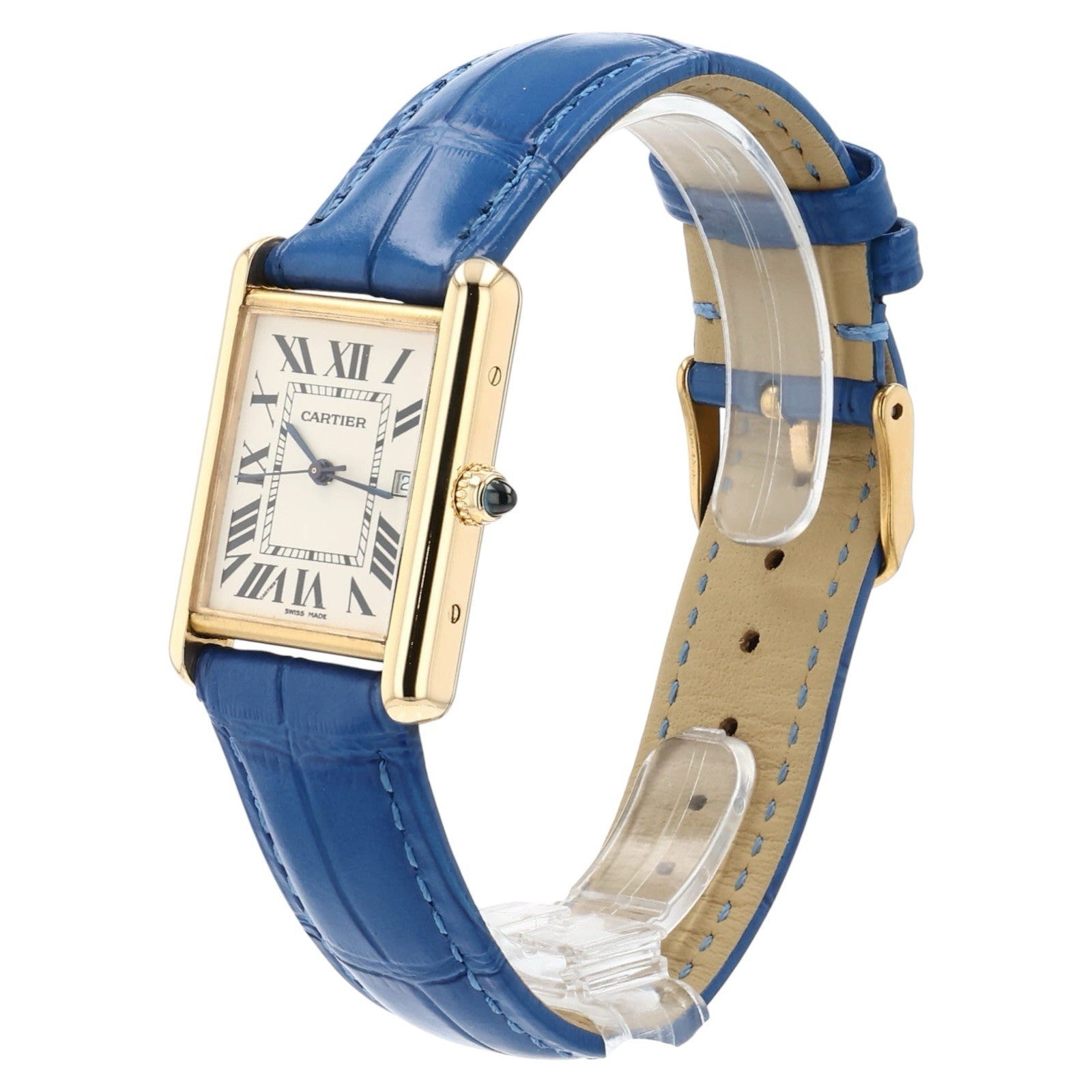 Cartier Tank Louis Cartier 18k Yellow Gold Silver Dial 25mm Quartz W1529756