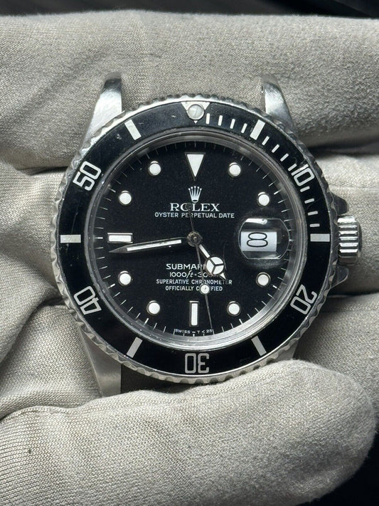 Rolex Submariner 168000 40MM Black Stainless Steel Men's Watch - READ