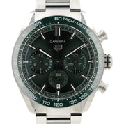 Tag Heuer Carrera Chrono Green Dial Satinless Steel 44mm Automatic Mens CBN2A1A