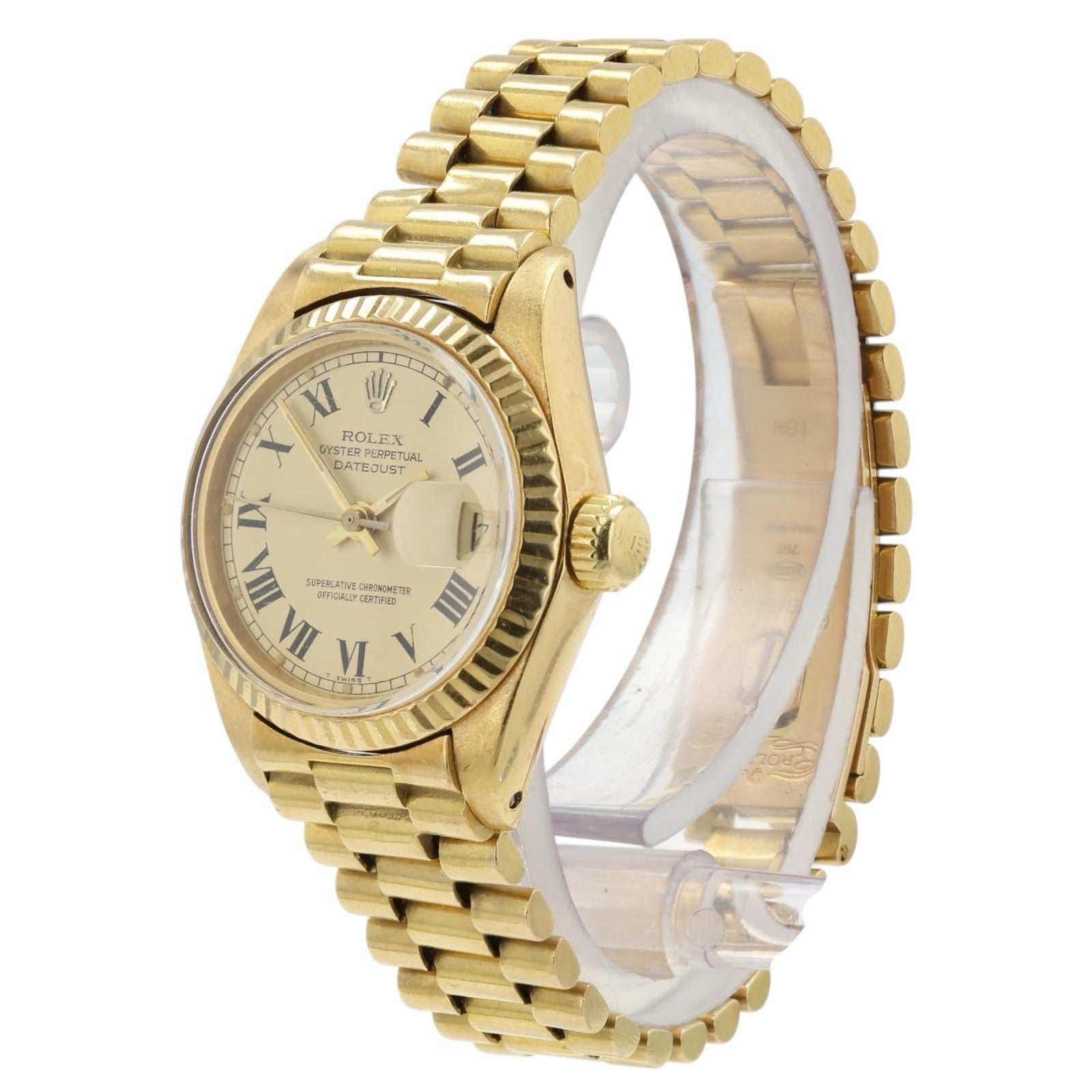 Rolex Ladies Datejust Buckley Dial 18k Yellow Gold  26mm Automatic Womens 6917