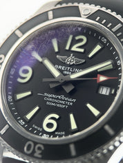 Breitling Superocean Stainless Steel Black Dial 42mm Automatic Mens Watch A17366