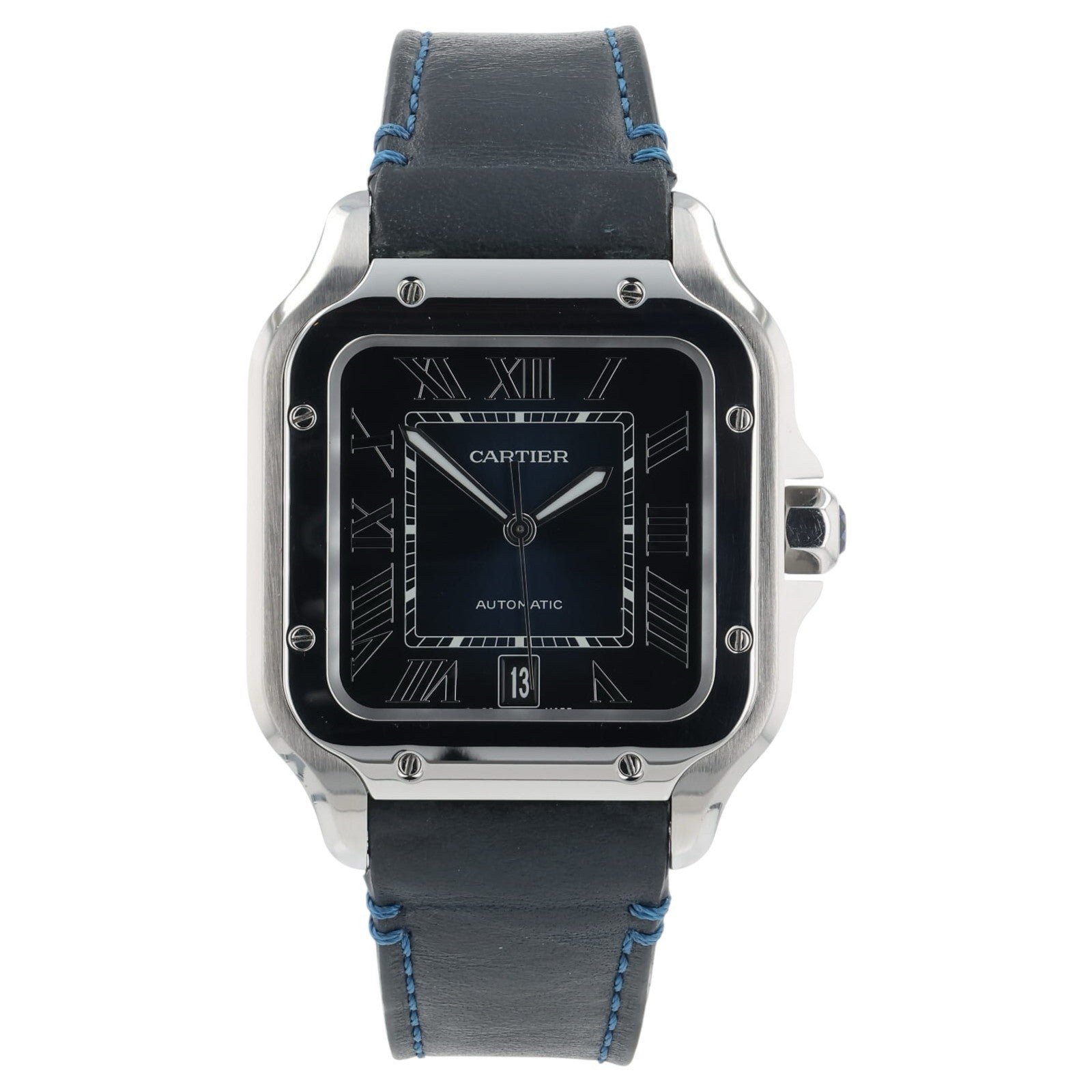 Cartier Santos Gradient Blue Dial Stainless 40mm Automatic Men’s Watch WSSA0030