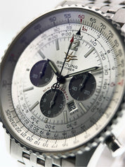 Breitling Navitimer Stainless Steel Silver Dial 41mm Automatic Mens Watch A41322