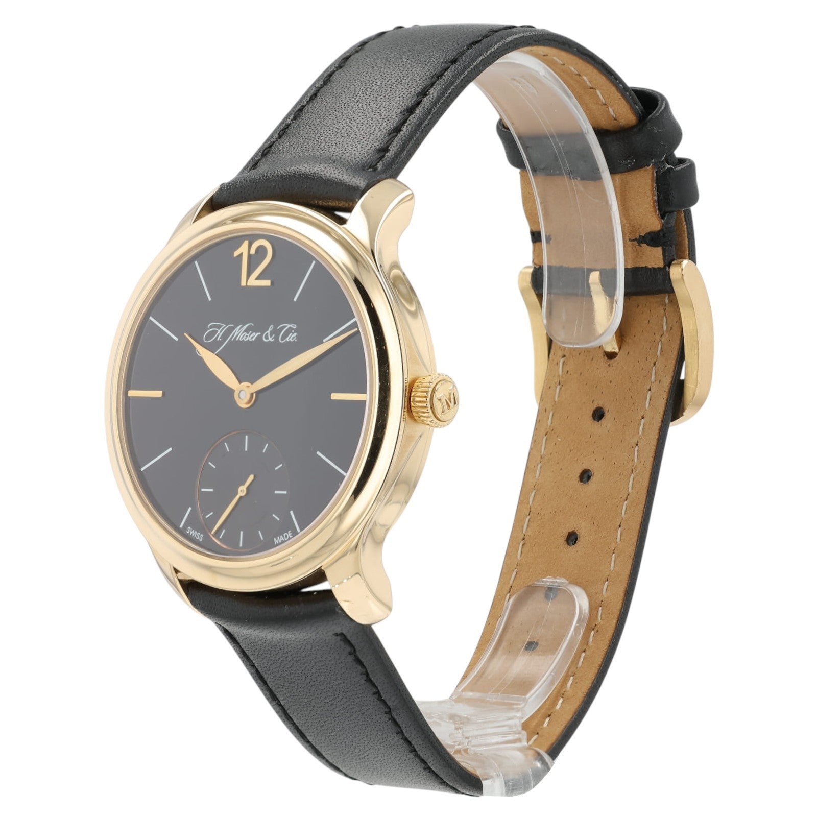 H. Moser Endeavour Black Dial 18k Rose Gold 39mm Manual Wind Mens Watch 321.503