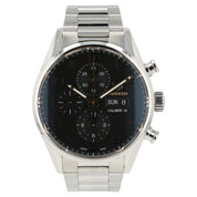 Tag Heuer Carrera Calibre Black Dial Stainless Steel 43mm Automatic Mens CV2A1AB