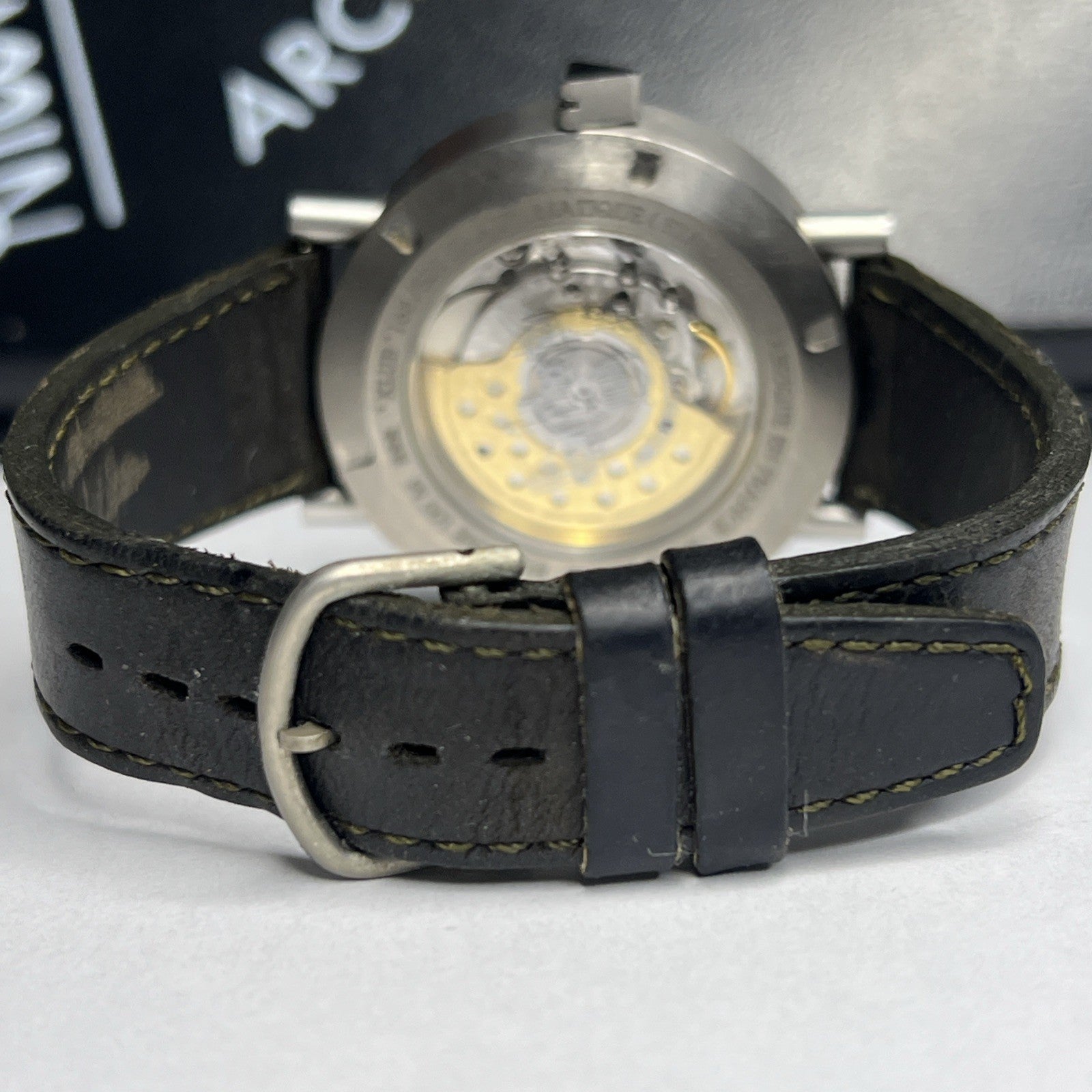 Alain Silberstien 39.5mm Titanium Automatic Date Watch Mother Pearl Dial w/ Box