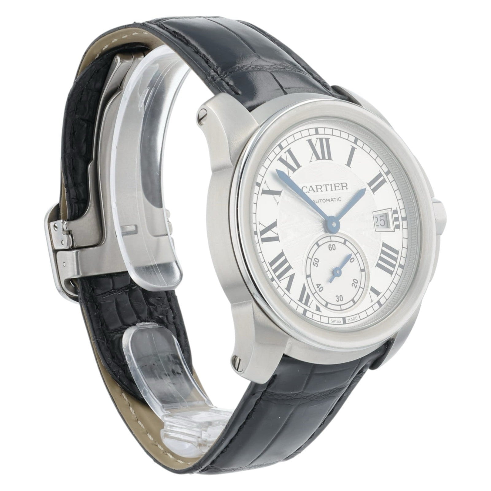 Cartier Calibre De Cartier Silver Dial Steel 38mm Automatic Men’s Watch WSCA0003