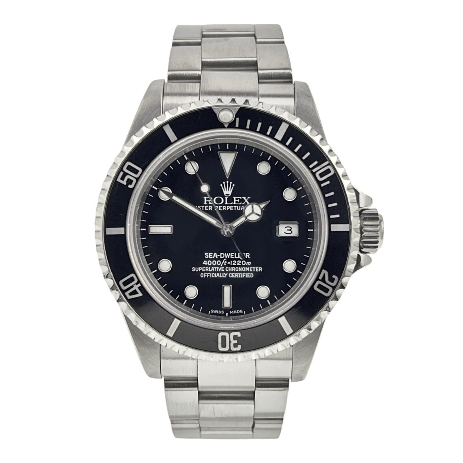 Rolex Sea Dweller 4000 Stainless Steel Black Dial 40mm Automatic Men’s 16600