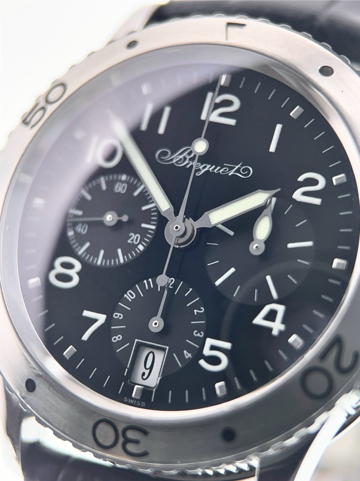 Breguet Type Stainless Steel Black Dial 39mm Automatic Men’s Watch 3820ST
