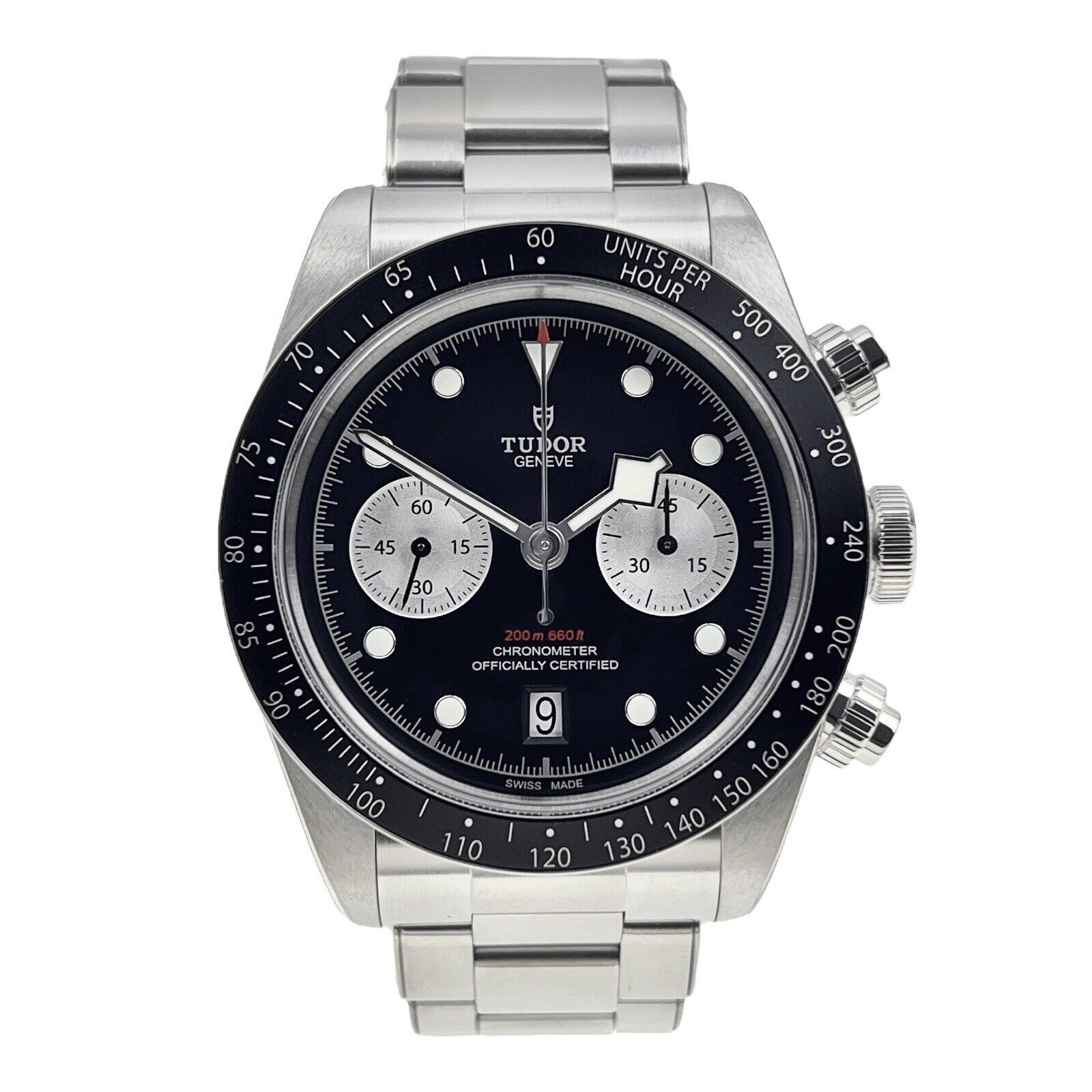 NEW 2023 Tudor Black Bay Chrono Steel Black 41mm Automatic Men’s Watch 79360N