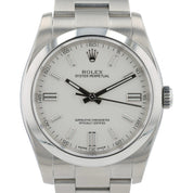Rolex Oyster Perpetual White Dial Stainless Steel 36mm Automatic Mens 116000
