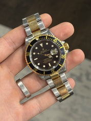 Rolex Submariner Date Gold & Steel Black Dial 40mm Automatic Watch 16613LN