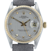Rolex Date Silver Dial Gold And Steel Silver Dial 34mm Automatic Mens Watch 1505