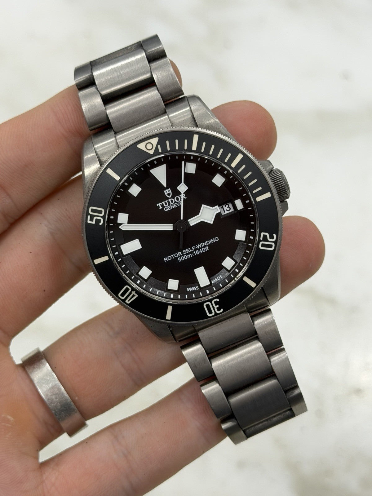 Tudor Pelagos Date Black Dial Titanium Automatic Men's Watch 25500TN W/ Papers