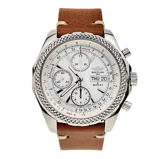 2011 Breitling Bentley GT 45mm Automatic White Dial Watch A13362 Box And Papers
