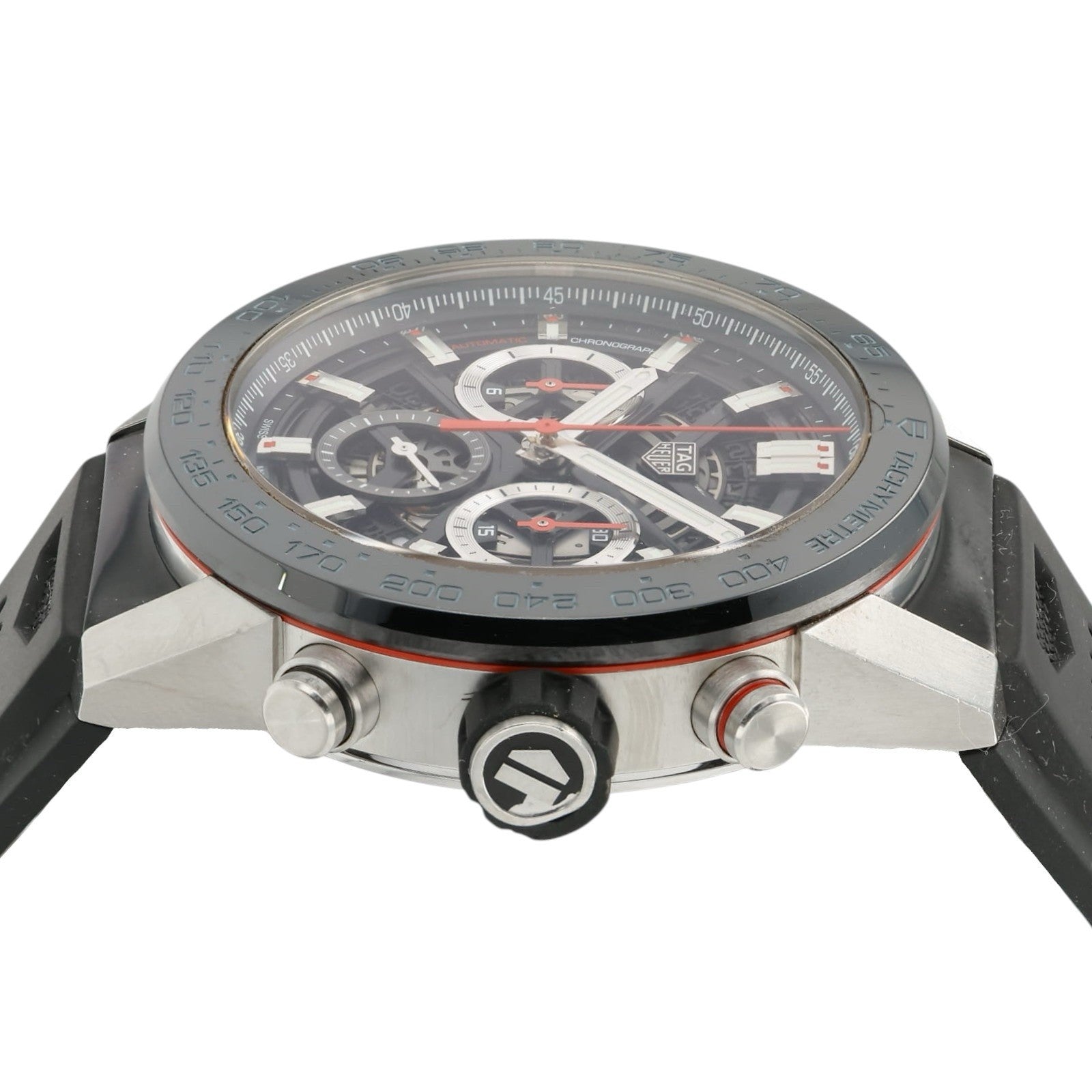 Tag Heuer Carrera Black Dial Stainless Steel 45mm Automatic Men’s Watch CBG2A10
