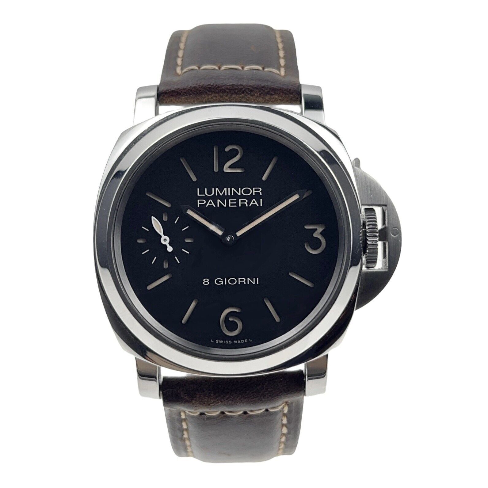 Panerai Luminor Base 8 Giorni PAM00915 PAM 915 Black Dial 44mm Watch W/ B&P