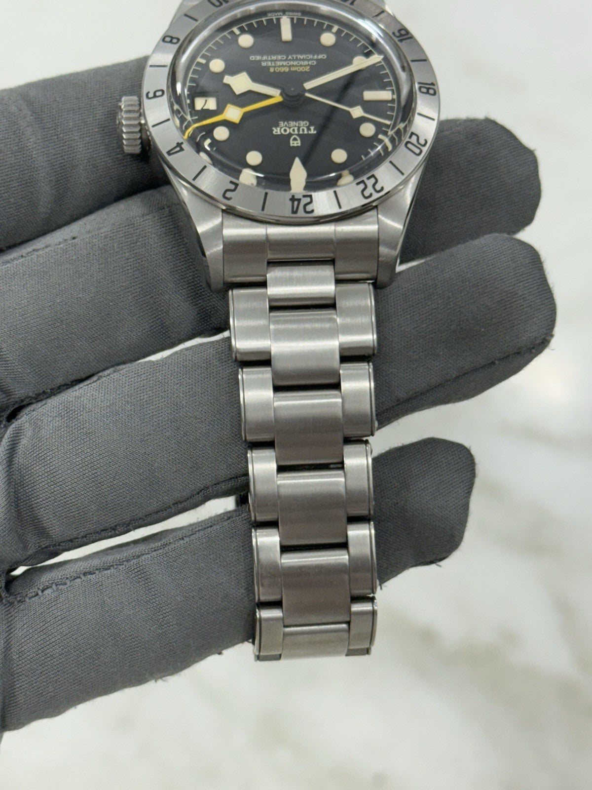 Tudor Black Bay Pro Stainless Steel GMT Men's Black Dial Watch 79470