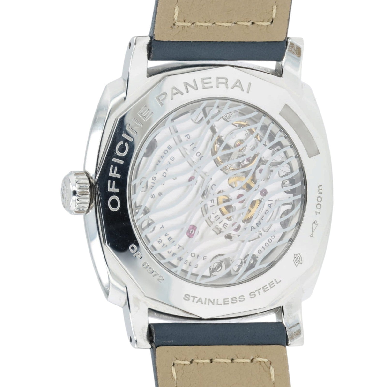 Panerai Radiomir Blue Dial Steel 42mm Manual Wind Small Second Mens PAM01144