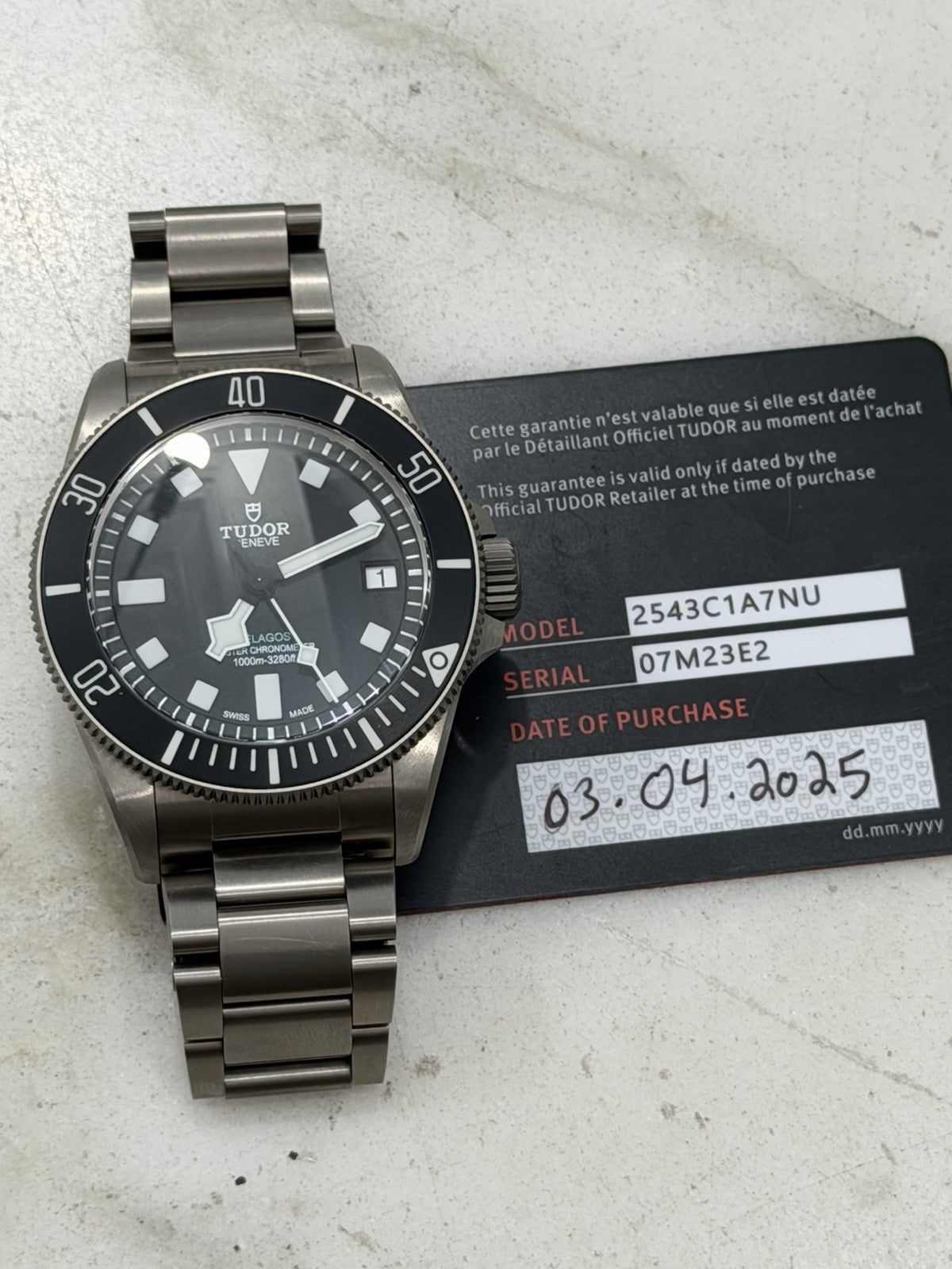 Tudor Pelagos Ultra Titanium Black Dial 43mm Auto Men's Watch 2543C1A7NU