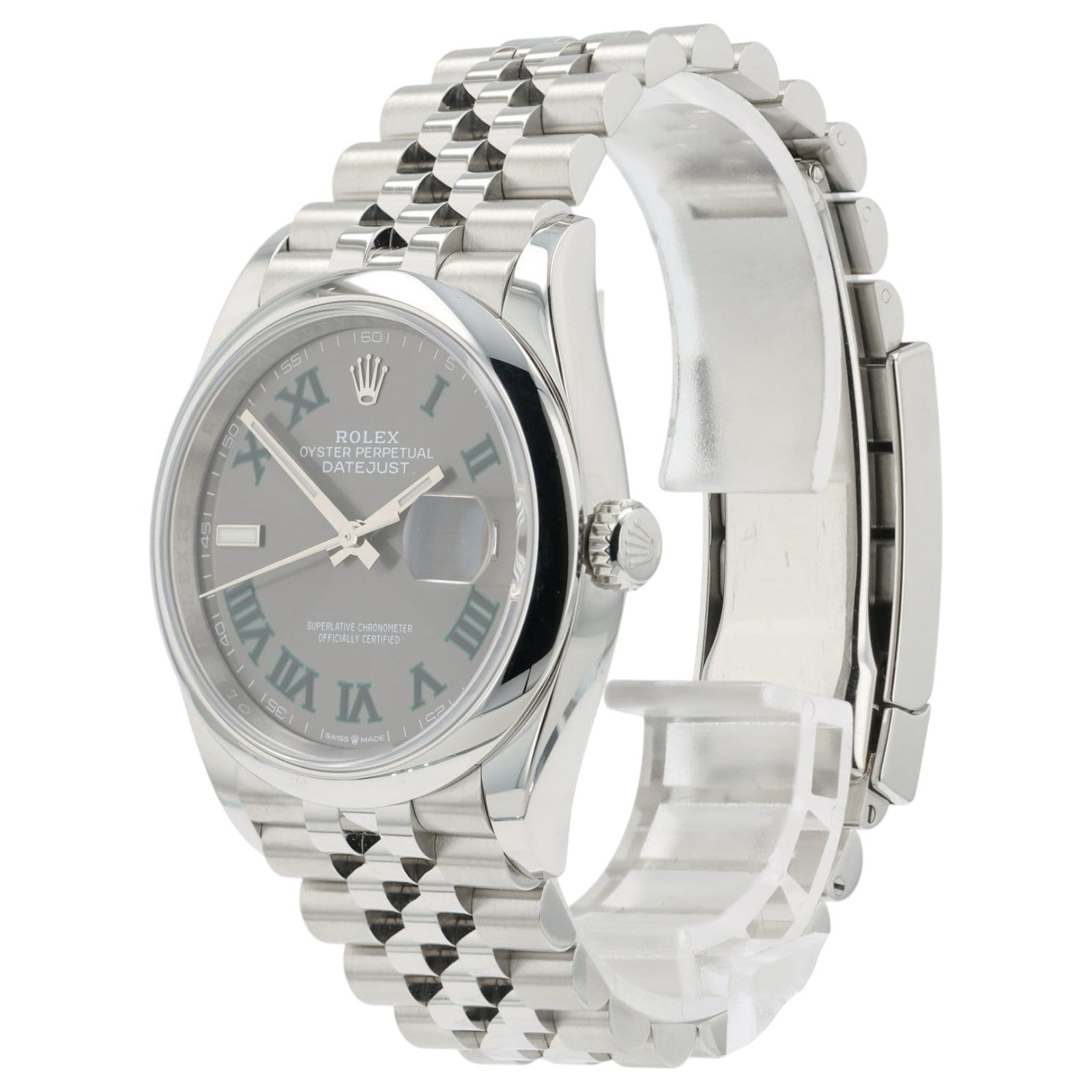 Rolex Datejust Wimbledon Gray Dial Stainless Steel 36mm Automatic Men’s 126200