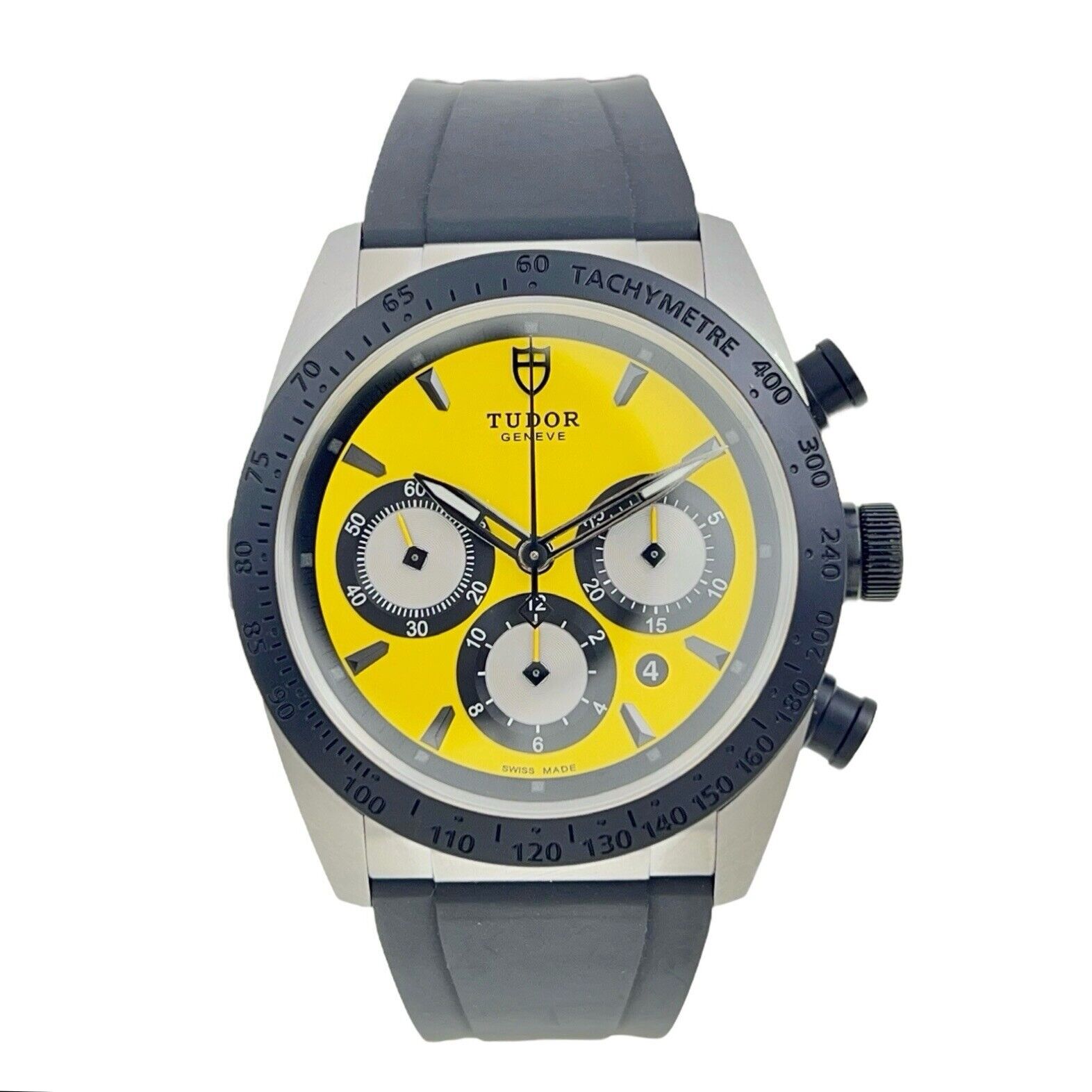 Tudor Fastrider Chrono Stainless Steel Yellow 42mm Automatic Men’s Watch 42010