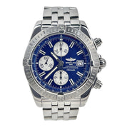 BREITLING Chronomat Evolution A13356 Date Blue Dial Automatic Men's Chrono Watch