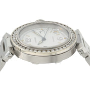 Cartier Pasha White Dial Steel 35mm Auto Diamond Bezel Unisex Watch 2324