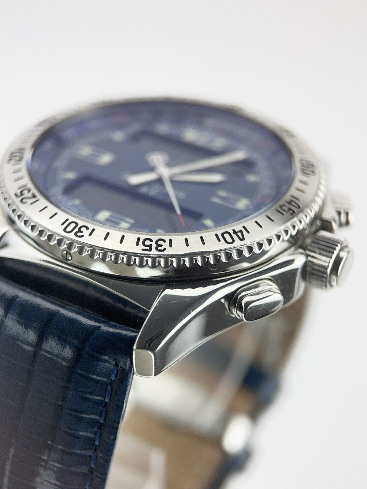 Breitling B1 Stainless Steel Blue Dial 43mm Quartz Movement Men's Watch A68062