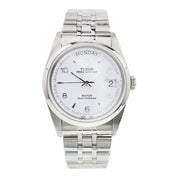 Tudor Prince Date Day Stainless Steel White Dial 36mm Automatic Mens Watch 76200
