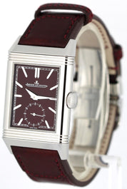 Jaeger LeCoultre Reverso Tribute Steel Manual Wind Burgundy 214.8.62 Watch