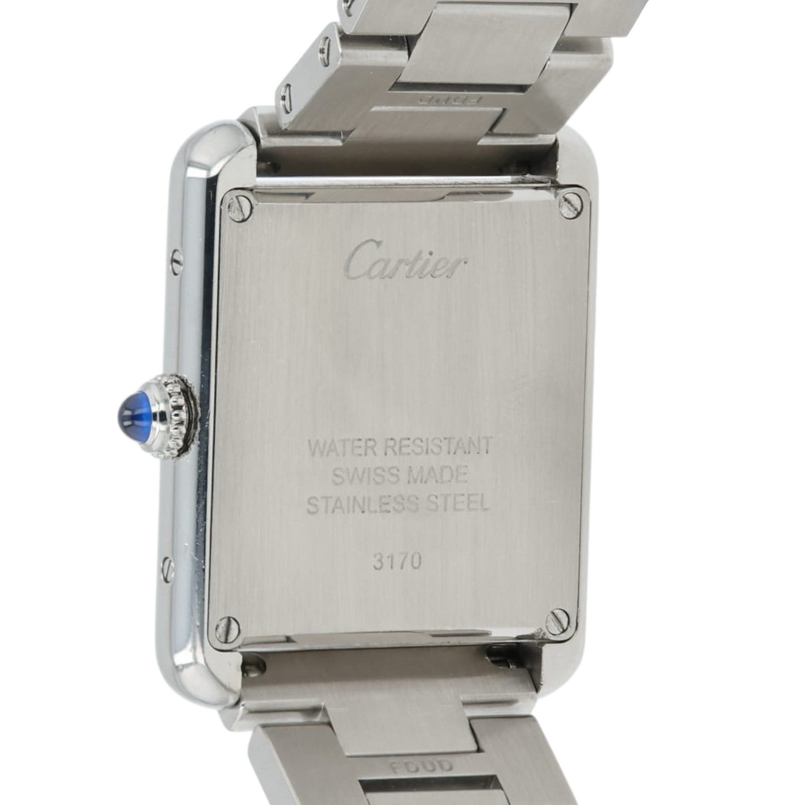 Cartier Tank Solo Silver Dial Stainless Steel 24mm Quartz Women's Watch W5200013