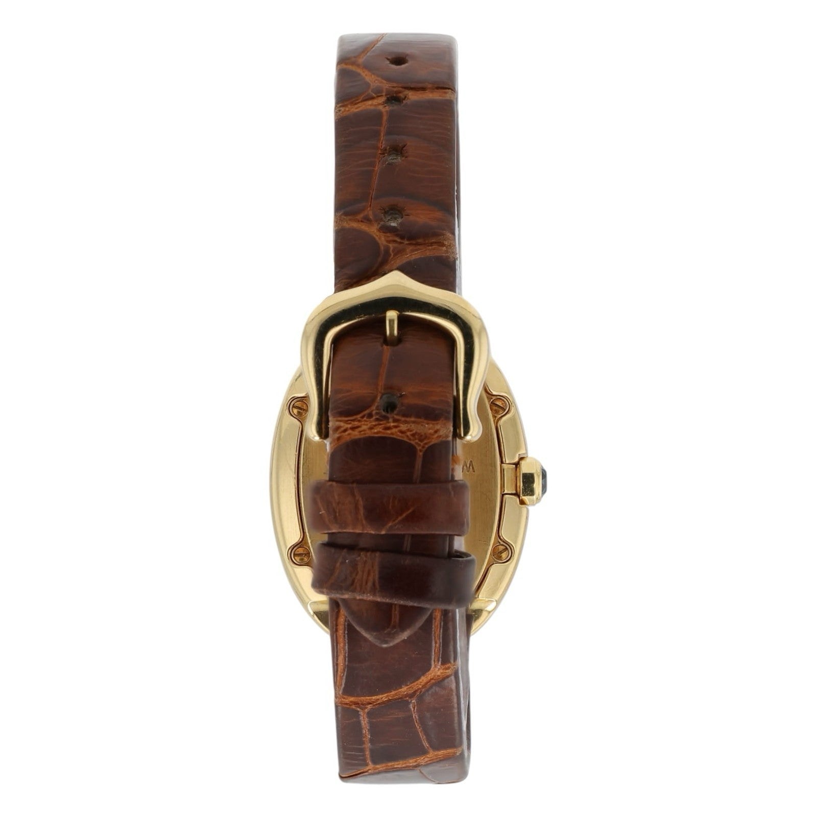 Cartier Baignoire Silver Dial 18k Yellow Gold 31x24mm Quartz Women’s W8000009