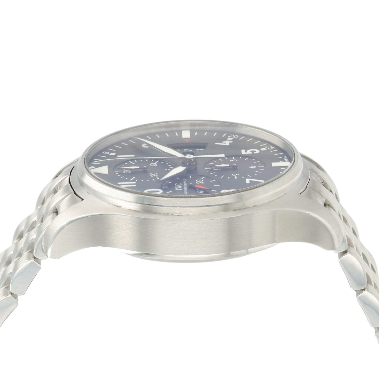 IWC Pilots Chronograph Black Dial Steel 43mm Automatic Men's Watch IW377701