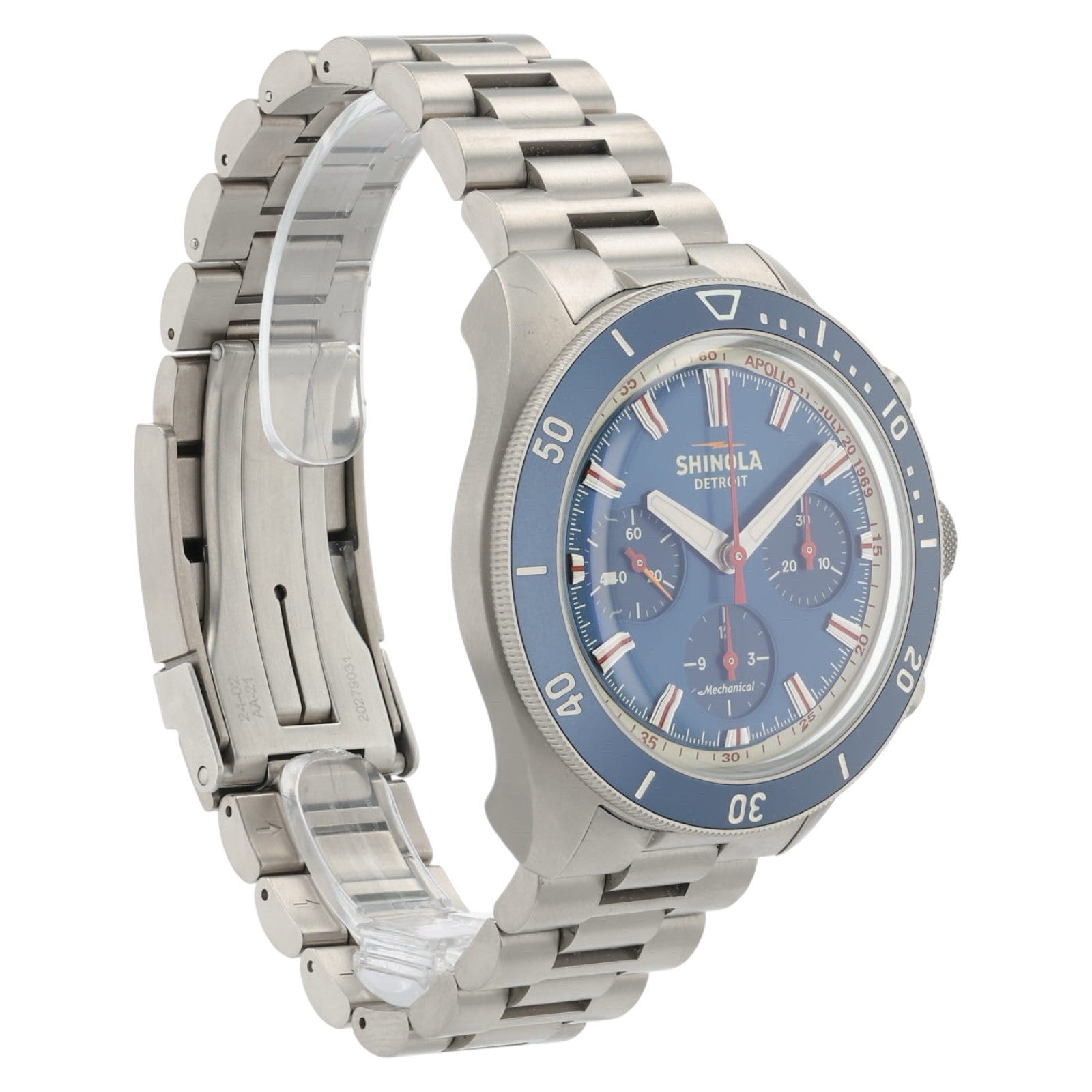 Shinola Mooncraft Monster Titanium Blue Dial 43mm Manual Wind Men’s Watch