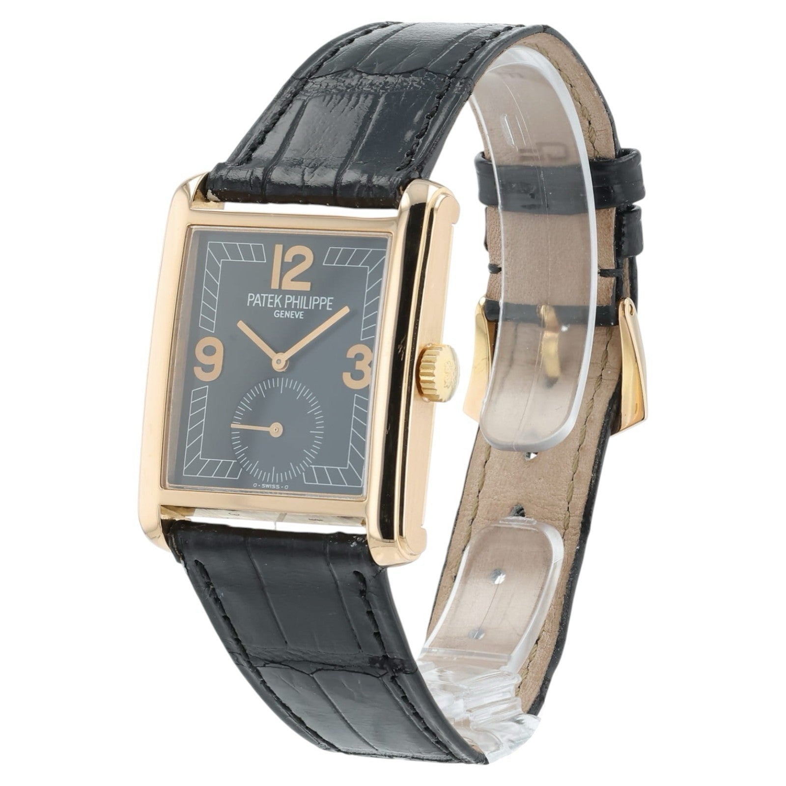 Patek Philipe Gondolo Black Dial 18k Rose Gold 35x28mm Manual Wind Men’s 5014