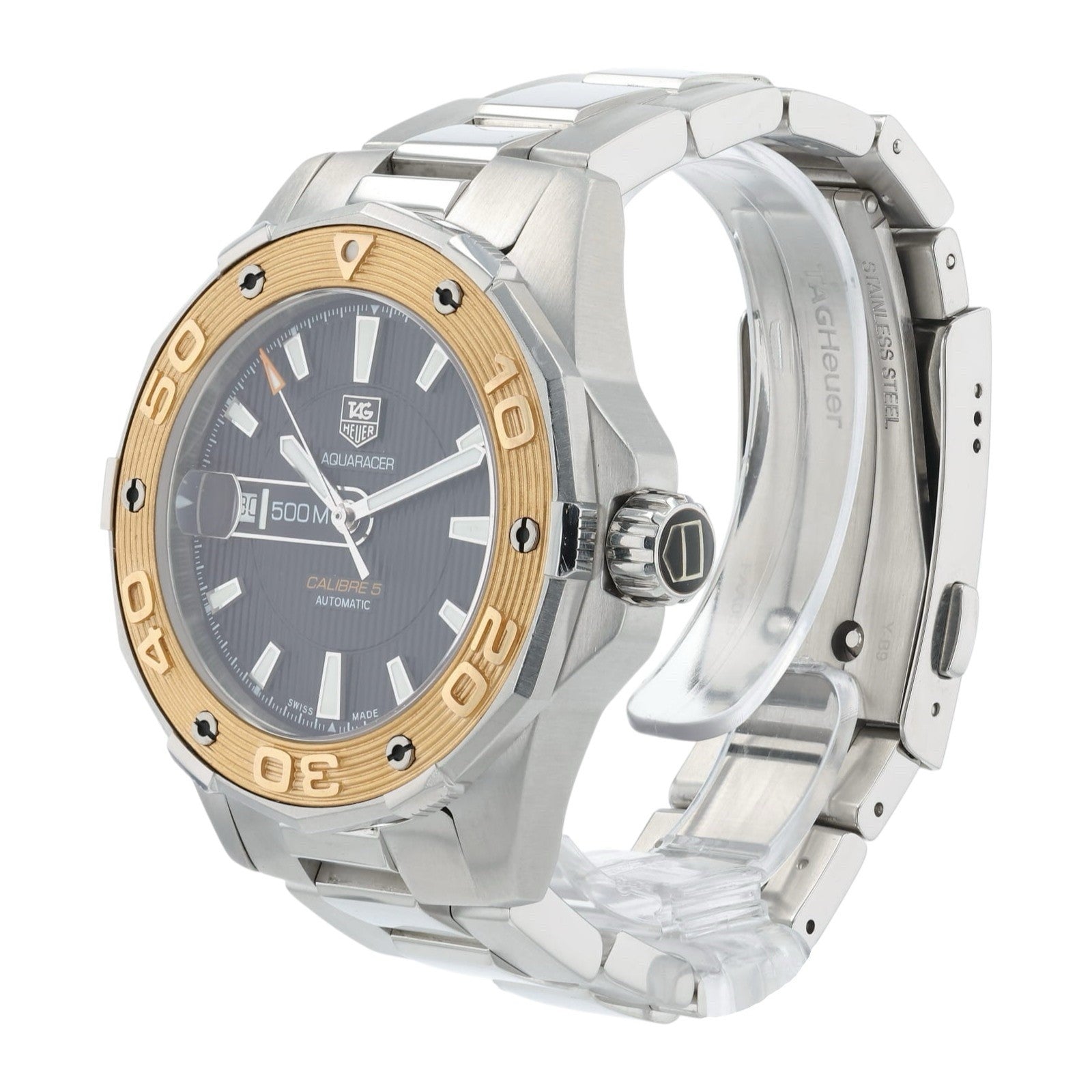 Tag Heuer Aquaracer Calibre 5 Black Dial Steel 43mm Automatic Mens Watch WAJ2150