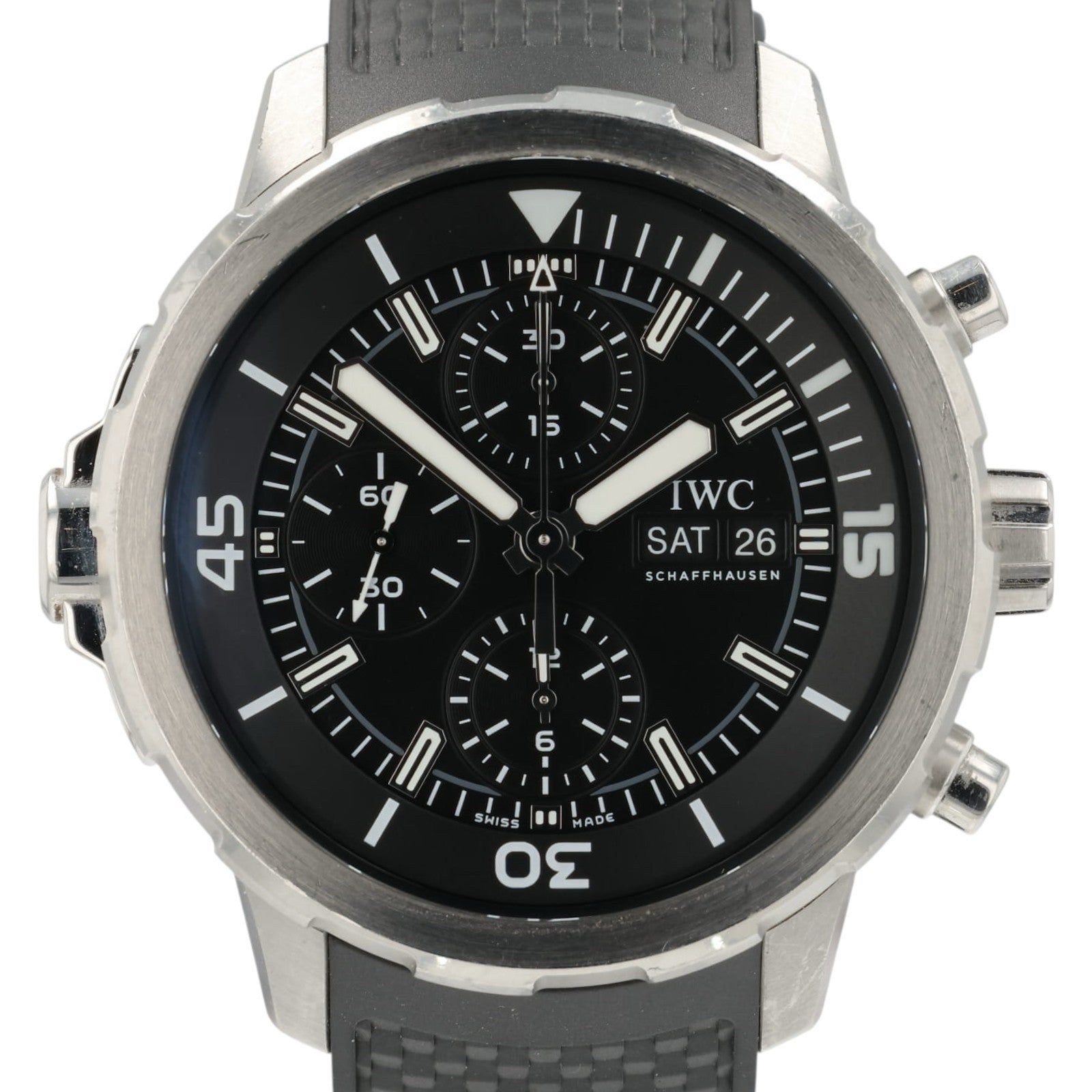 IWC Aquatimer Black Dial Stainless Steel 44mm Automatic Men’s Watch IW376803