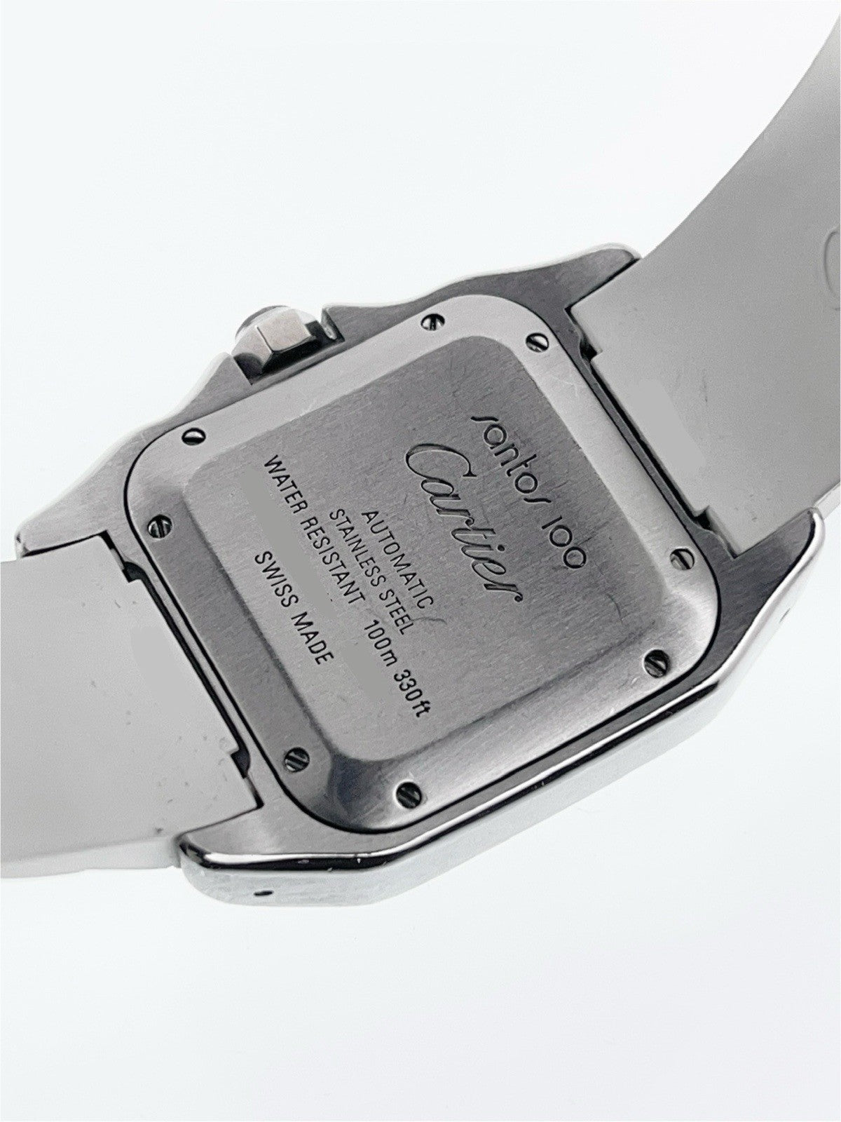 Cartier Santos 100 Stainless Steel Silver Dial 33mm Automatic Movement W20122U2