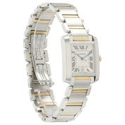 Cartier Tank Silver Dial 18k Yellow Gold & Steel 30x25mm Quartz Women’s W51023Q4