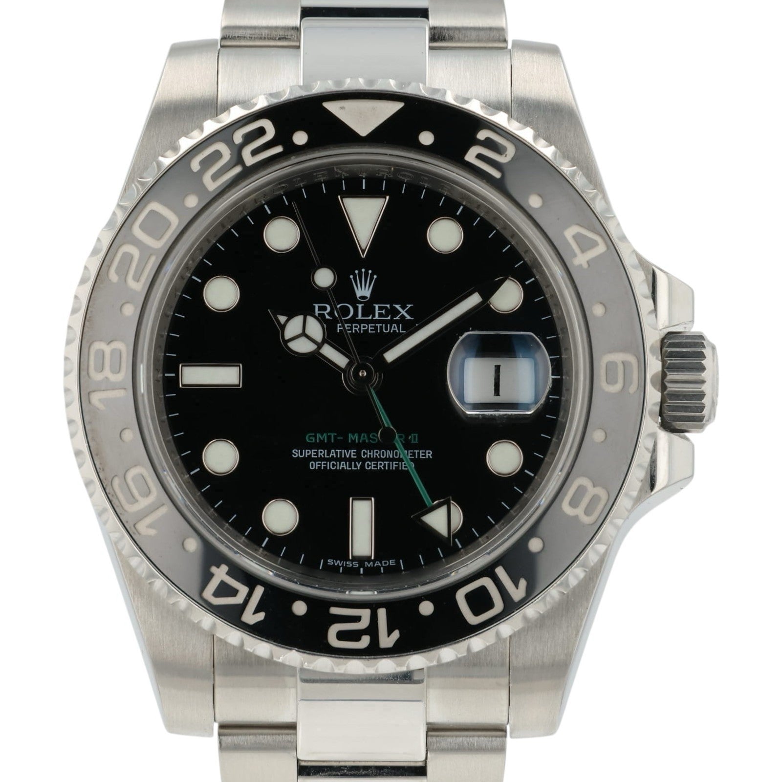 Rolex GMT Master II Black Dial Stainless Steel 40mm Automatic Mens 116710LN