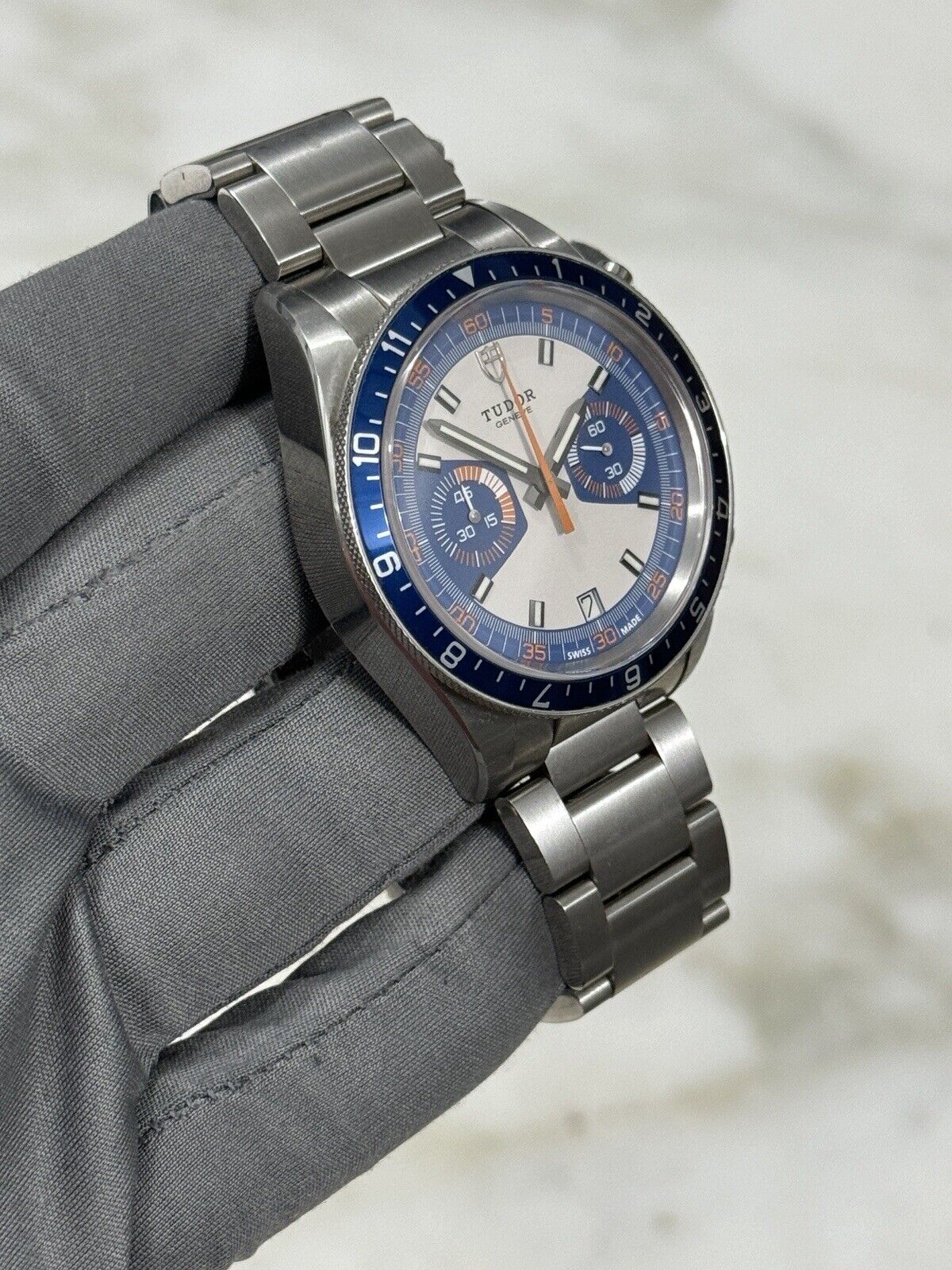 2014 Tudor Heritage Chronograph Blue Steel 42mm Automatic Men’s Watch 70330B