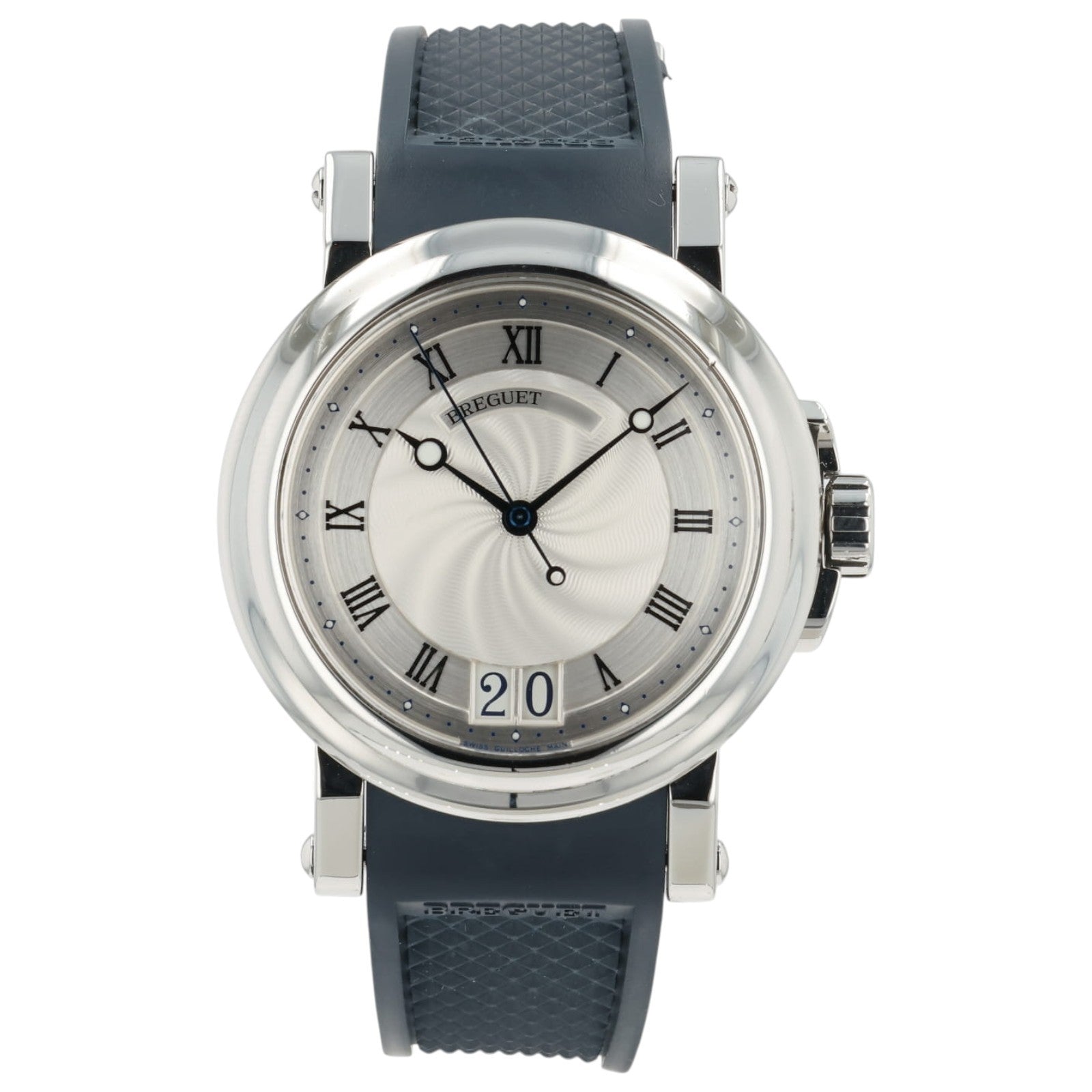Breguet Marine Big Date Silver Dial Stainless Steel 39mm Automatic Mens 5817
