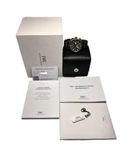 IWC Pilot's Watch Spitfire Chronograph Bronze Green Dial 41mm IW387902 B&Ps