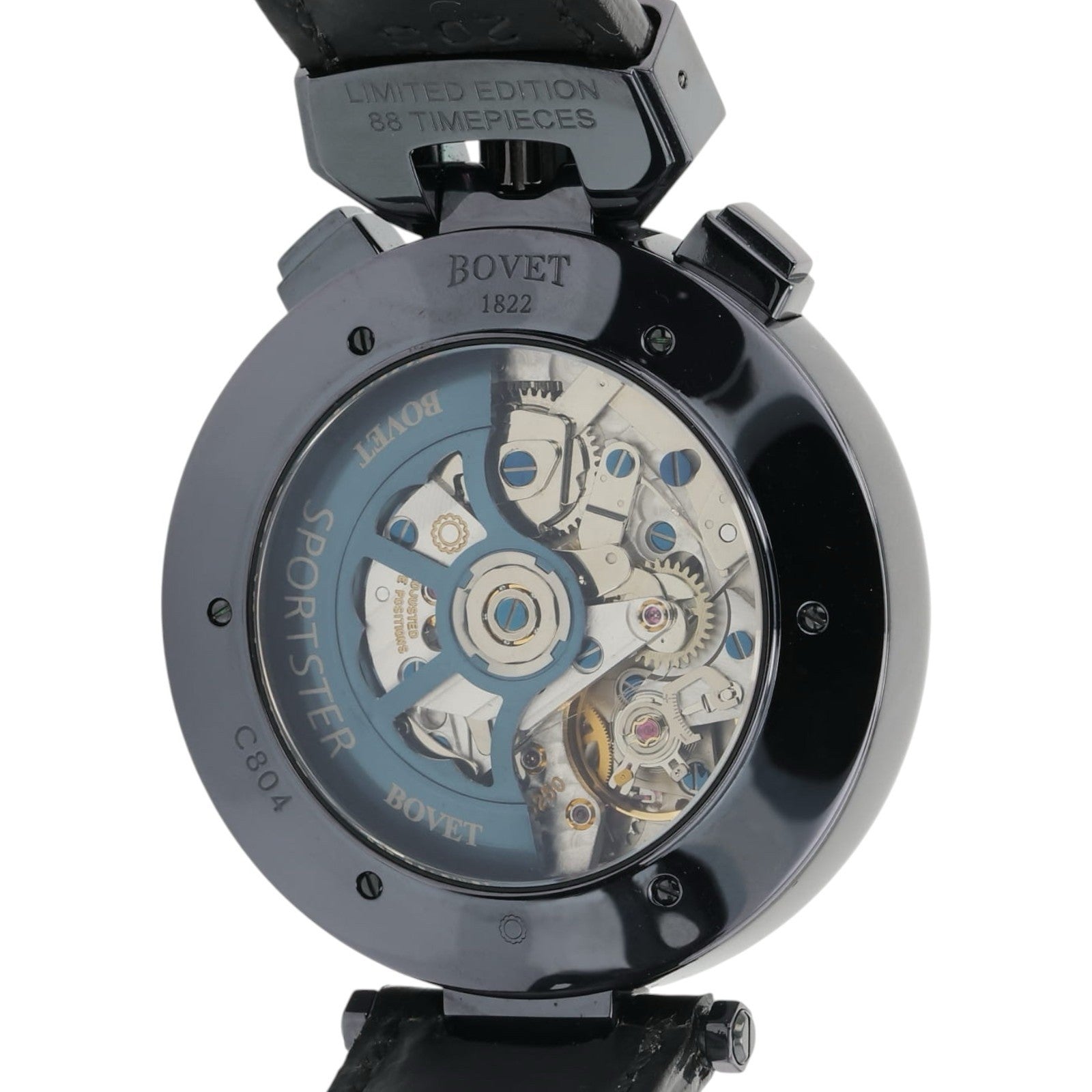 NEW 2025 Bovet Sportster Stainless Steel Blue Dial 44mm Automatic Mens SP0336