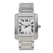 Cartier Tank Francaise Stainless Steel White 28x32mm Automatic Women' Watch 2302